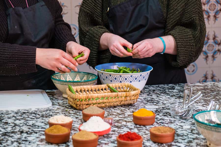 Marrakech: Moroccan Cooking Class with Market Visit and Meal - Eating the meal you prepared