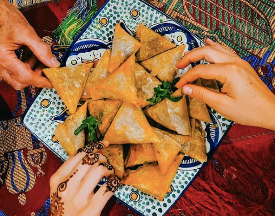 Marrakech: Traditional Moroccan Cooking Class & Market Visit - Eating the meal you prepared