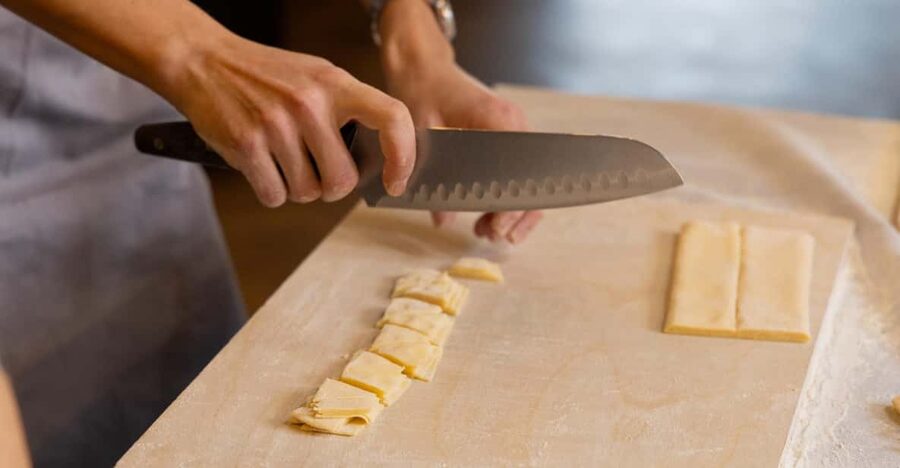 Masterclass: Aperol Spritz & Pasta Making Experience in Rome - Making fettuccine from fresh dough