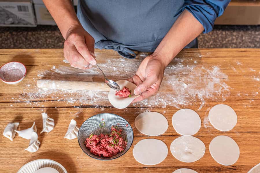 Melbourne: Chinese Dumpling Cooking Class with a Drink - Making dough from scratch