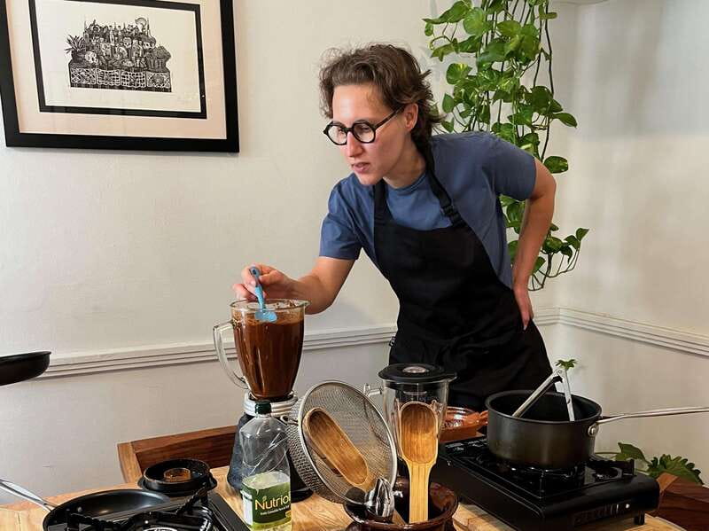 Muchos moles: Multi-variety mole cooking class and feast - Manchamanteles, The Fruity Mole