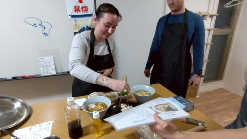 Osaka: Cooking Class Ramen & Gyoza Course in Nanba - Preparing and folding gyoza