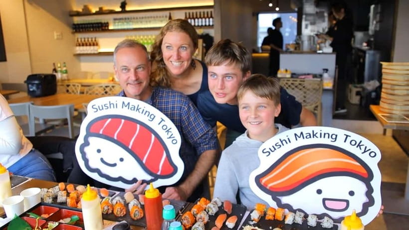 Osaka: Roll and Authentic Sushi Making Class in Dotonbori - Making maki rolls, one careful step at a time