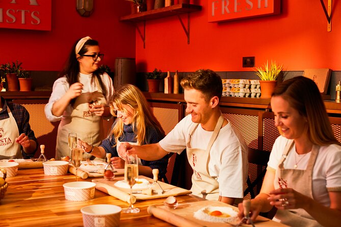 Pasta Making with Unlimited Prosecco in London's West End - Eating your pasta at the end