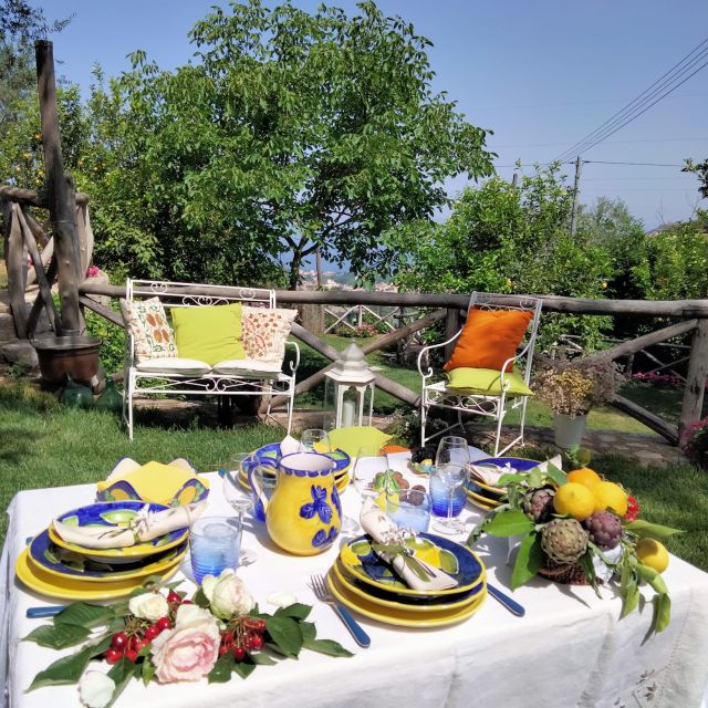 Piano di Sorrento: Cooking Class with Food Tasting and Wine - A farm lunch rather than a standard cooking lesson