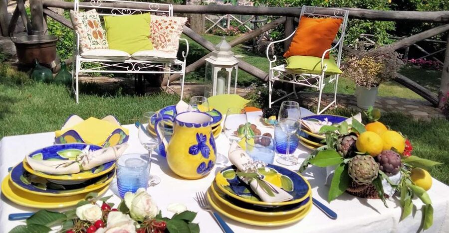 Piano di Sorrento: Cooking Class with Food Tasting and Wine - Walking through the citrus and vegetable garden