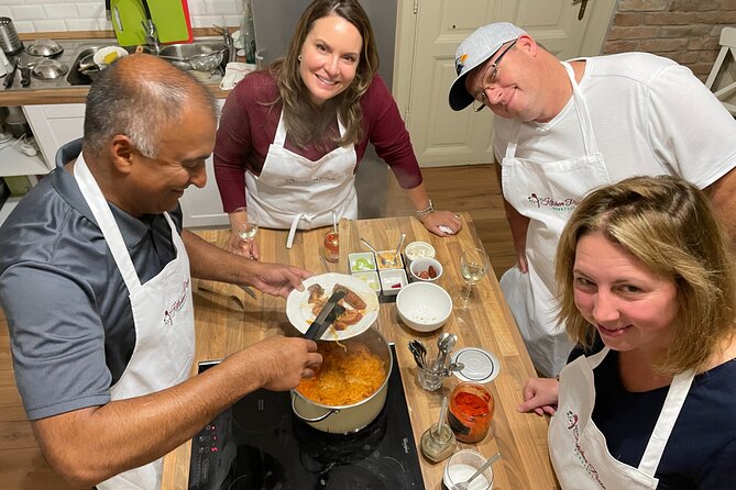 Premium Hungarian Home Cooking Experience with Chef Marti - Sitting down to eat what you made