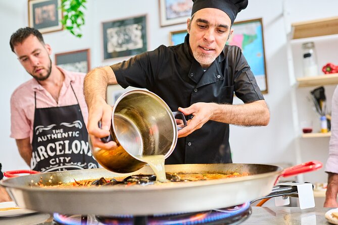 Private Paella Cooking Class and Market Visit with Personal Chef - Learning the working parts of seafood paella