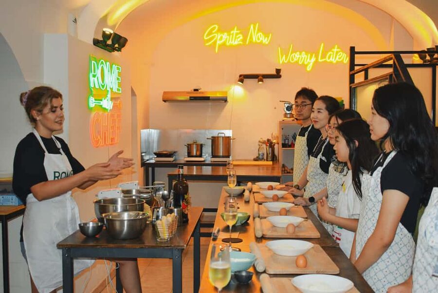 Rome: 2-in-1 Family-Friendly Pasta & Tiramisu Cooking Class - Drinks add a social side to the class