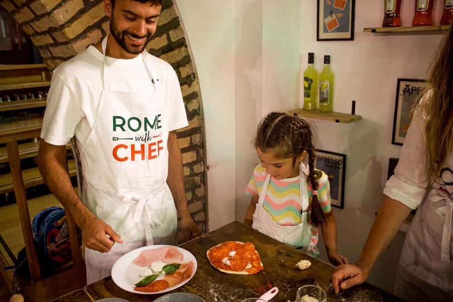 Rome 2-in-1: Pizza & Tiramisu Cooking MasterClass - Eating what you made near the Colosseum