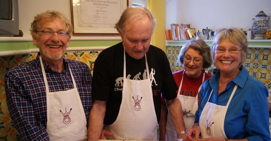 Rome Cooking Class & Gourmet Lunch - Cooking pasta in a former royal home