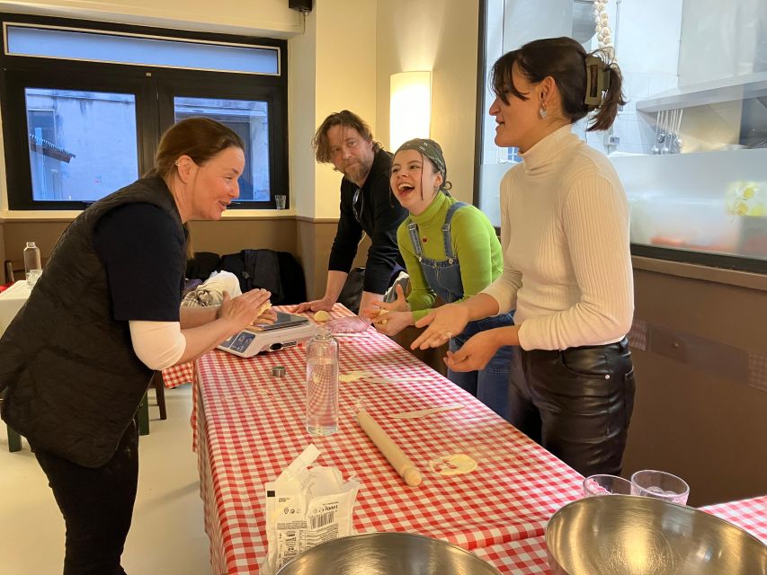 Rome: Cooking Class of fresh Pasta and Tiramisu Cake - The final meal and glass of wine
