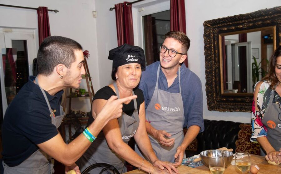 Rome: Pasta and Tiramisu Shared Cooking Class with Wine - Fresh fettuccine and ravioli by hand