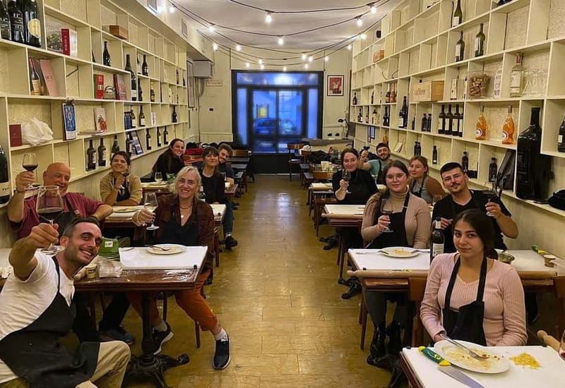 Rome: Pasta Cooking Class with Wine, Coffee, and Limoncello - Rolling the dough from scratch