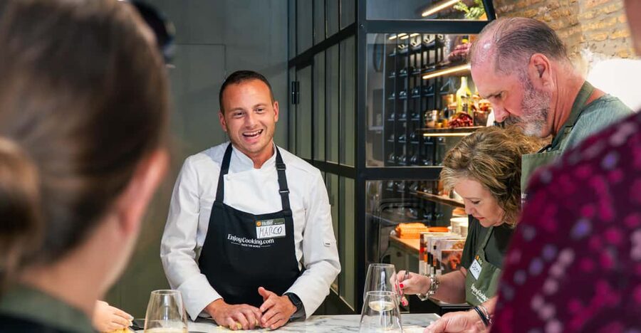 Rome: Pasta, Ravioli & Tiramisu Cooking Class by Colosseum - Mixing and shaping handmade pasta
