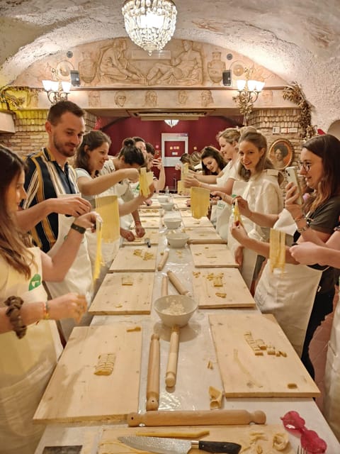 Rome: Pasta & Tiramisu Cooking Class near the Spanish Steps - Turning flour and egg into fettuccine