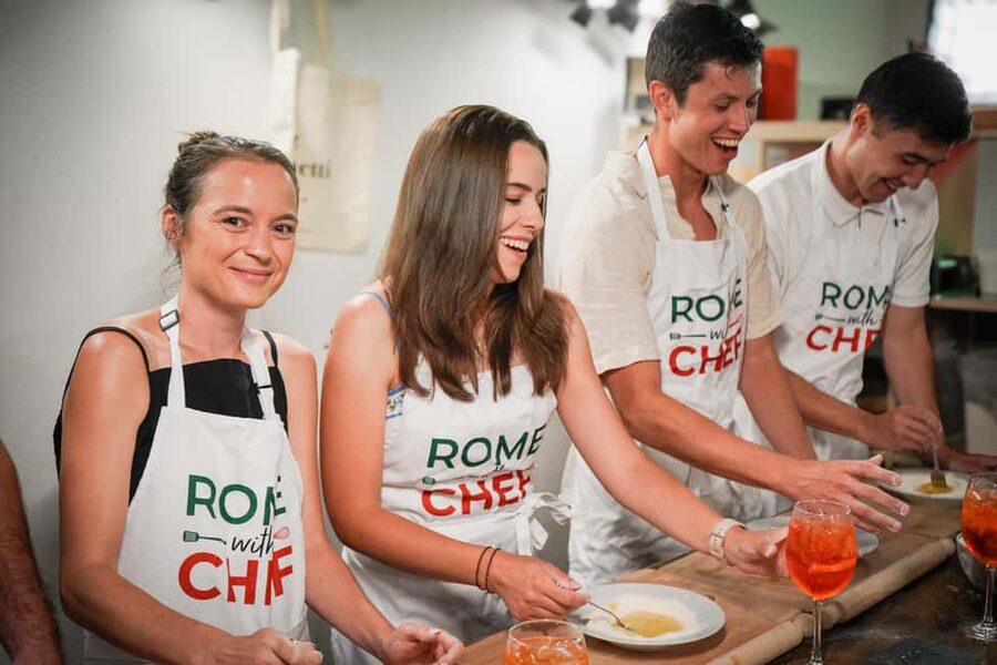 Rome: Spritz & Spaghetti Cooking Class - Starting with an Aperol spritz