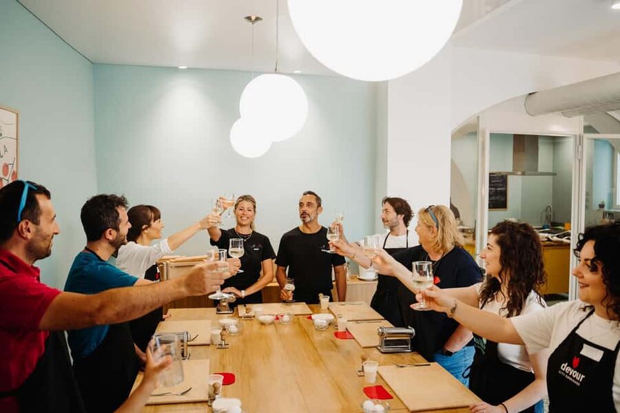 Rome: Traditional Pasta Making Class with Wine & Gelato - Homemade gelato to finish