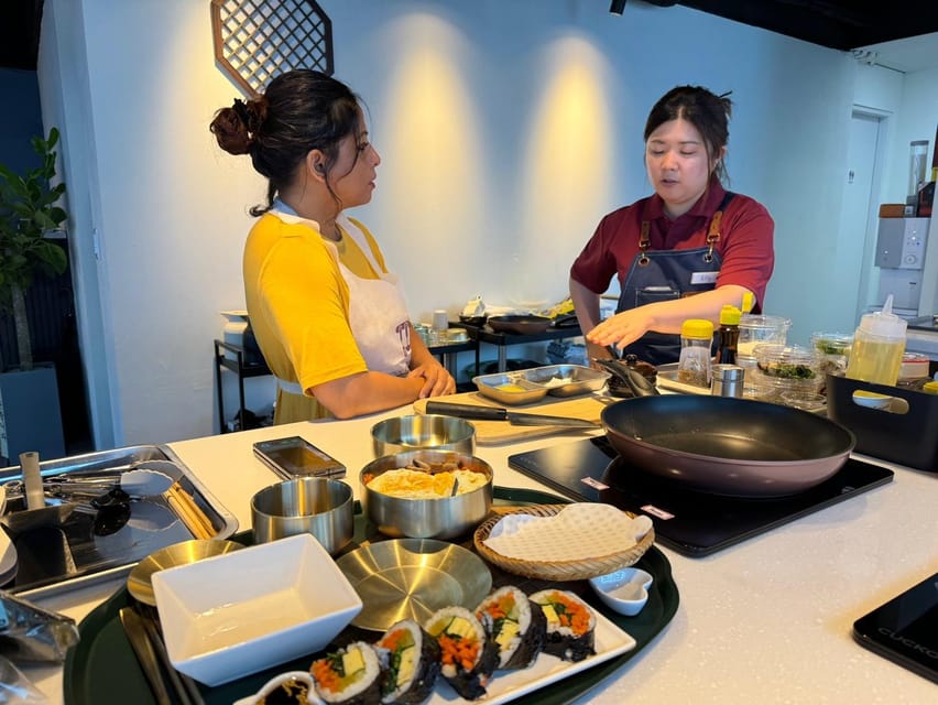 Seoul: Korean Cooking at Seoul Cooking Club! - Sitting down to the three-course meal