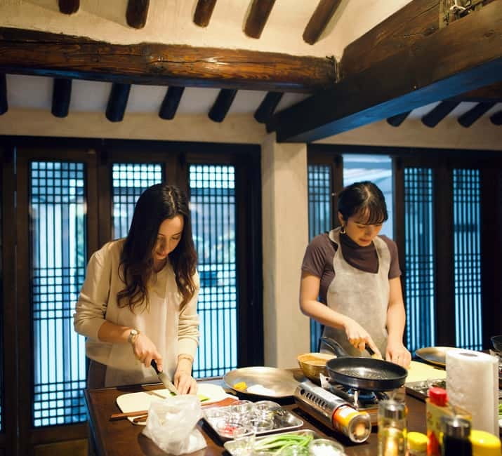Seoul: Royal Seoul Cooking Class in a 100-Year-Old Hanok - What happens during the two-hour class