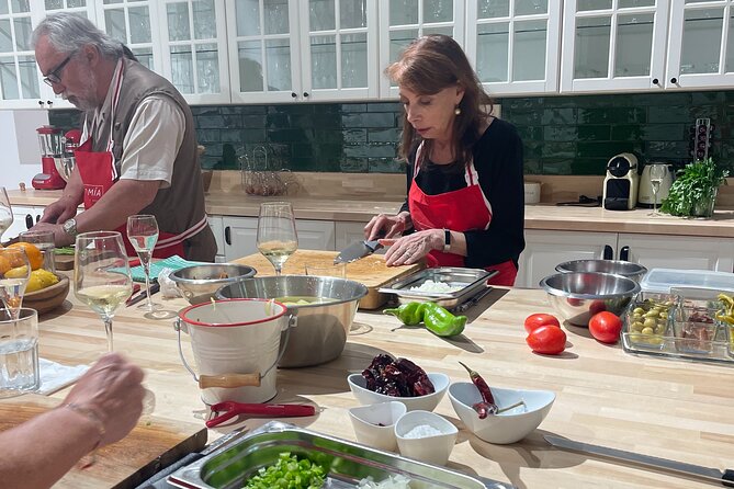 Small-group Immersive Basque Cooking Class in Bilbao with Open Bar - The open wine bar and the full meal