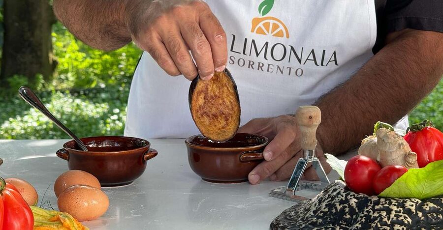 Sorrento: Authentic Italian Cooking Class in a Citrus Grove - From garden ingredients to the table