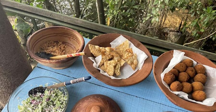 Sri Lankan Cooking Class in Bentota - Sitting down to eat what you prepared