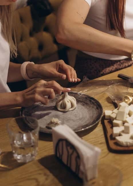 Tbilisi: Georgian Cooking Class with Khinkali and Khachapuri - The welcome: wine, cheese, and Georgian produce
