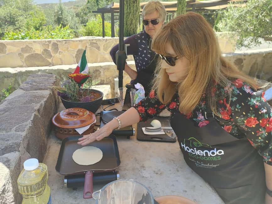 Valle de Guadalupe: Mexican Cooking at Hacienda Eco-Domes - Sitting down for the garden fiesta
